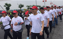 “放松心情，磨砺意志，超越自我” 正定公司参加徒步走活动